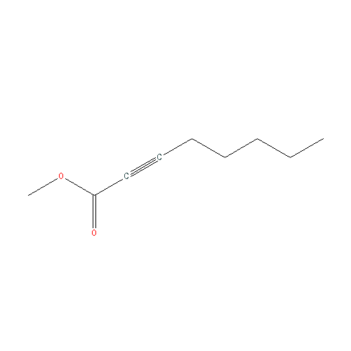 Cấu trúc hoá học của Methyl heptine carbonate (methyl 2-octynoate) · Chemical structure of Methyl heptine carbonate (methyl 2-octynoate)