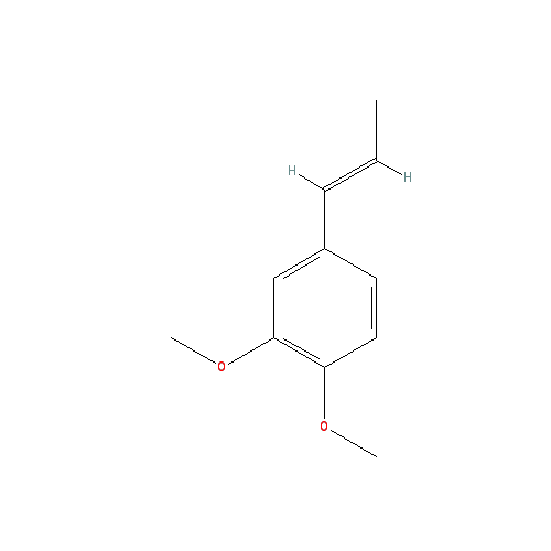 Cấu trúc hoá học của Methyl isoeugenol · Chemical structure of Methyl isoeugenol