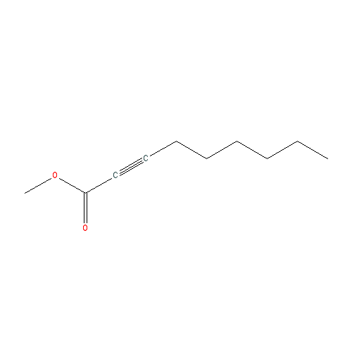 Cấu trúc hoá học của Methyl octine carbonate (methyl 2-nonynoate) · Chemical structure of Methyl octine carbonate (methyl 2-nonynoate)