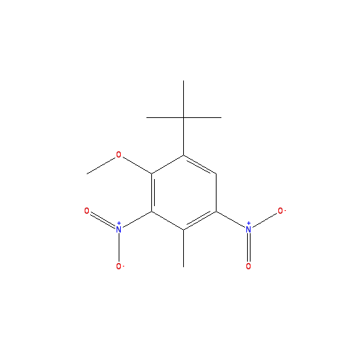 Cấu trúc hoá học của Musk ambrette · Chemical structure of Musk ambrette