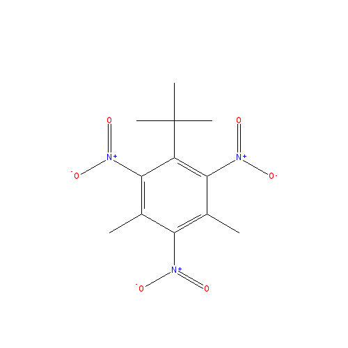 Cấu trúc hoá học của Musk xylene · Chemical structure of Musk xylene