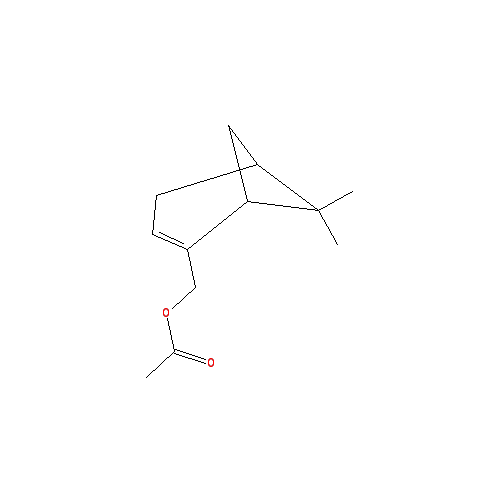 Cấu trúc hoá học của Myrtenyl acetate · Chemical structure of Myrtenyl acetate