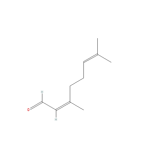 Cấu trúc hoá học của Neral · Chemical structure of Neral