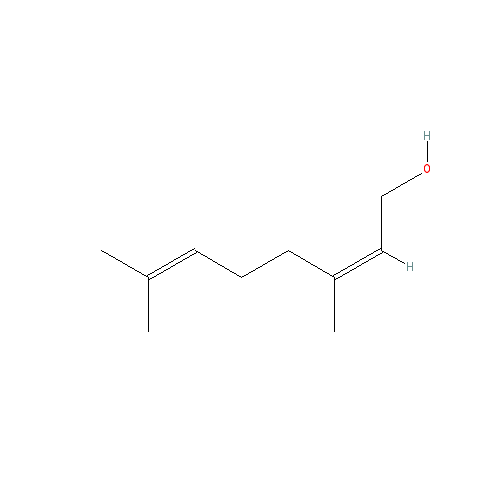 Cấu trúc hoá học của Nerol · Chemical structure of Nerol