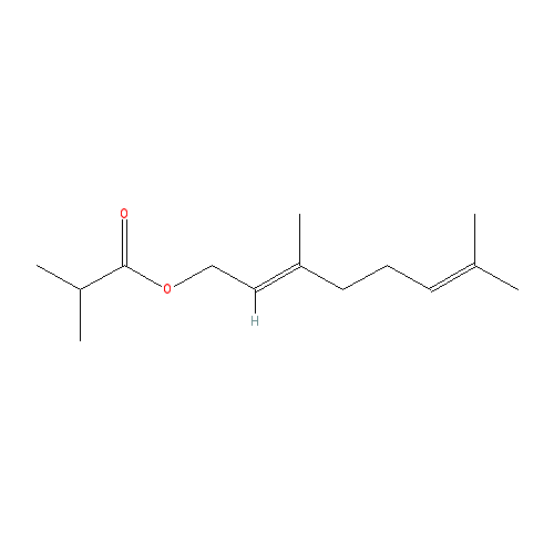 Cấu trúc hoá học của Neryl isobutyrate · Chemical structure of Neryl isobutyrate