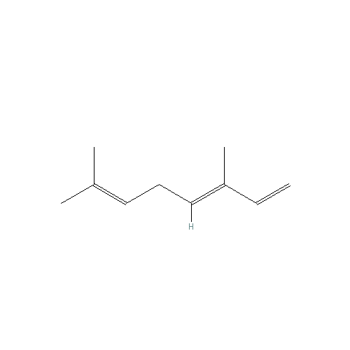 Cấu trúc hoá học của β-Ocimene · Chemical structure of β-Ocimene