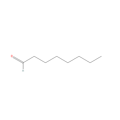 Cấu trúc hoá học của Aldehyde C-8 (octanal) · Chemical structure of Aldehyde C-8 (octanal)