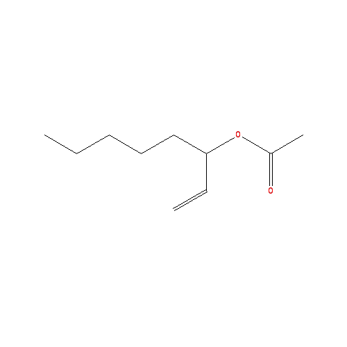Cấu trúc hoá học của 1-Octen-3-yl acetate · Chemical structure of 1-Octen-3-yl acetate