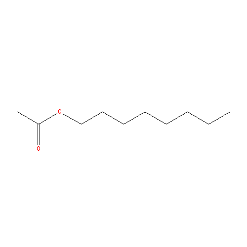 Cấu trúc hoá học của Octyl acetate · Chemical structure of Octyl acetate