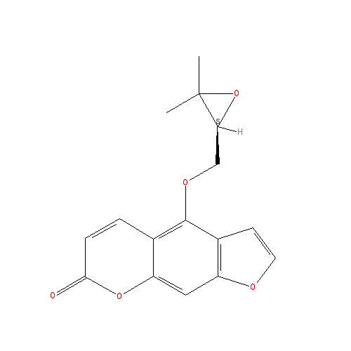 Cấu trúc hoá học của Oxypeucedanin · Chemical structure of Oxypeucedanin