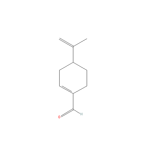 Cấu trúc hoá học của Perillaldehyde · Chemical structure of Perillaldehyde