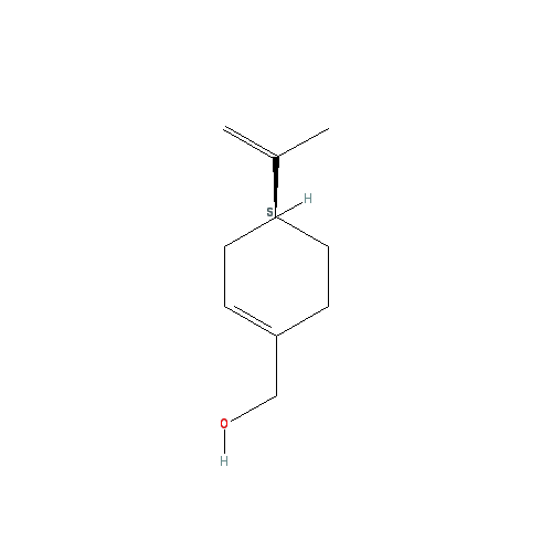 Cấu trúc hoá học của Perillyl alcohol · Chemical structure of Perillyl alcohol