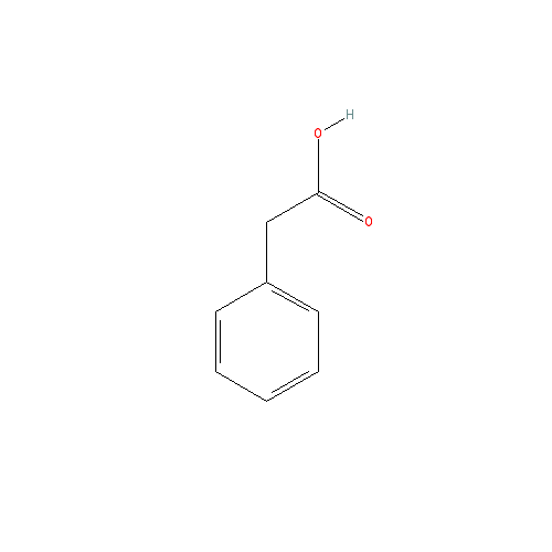 Chemical structure of Phenylacetic acid