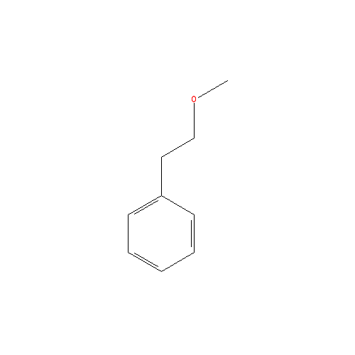 Cấu trúc hoá học của Phenylethyl methyl ether · Chemical structure of Phenylethyl methyl ether