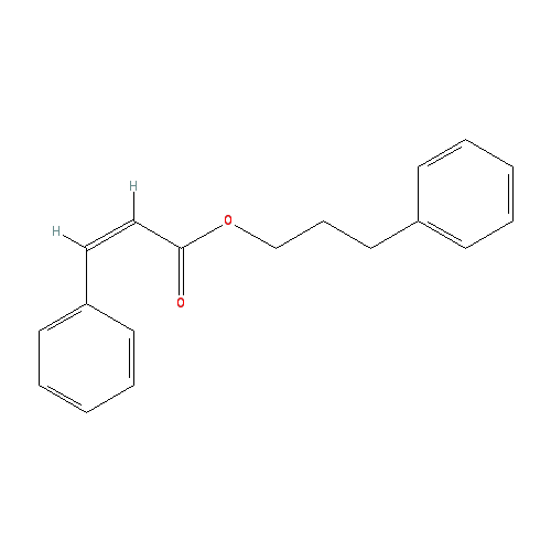 Cấu trúc hoá học của (E)-Phenylpropyl cinnamate · Chemical structure of (E)-Phenylpropyl cinnamate