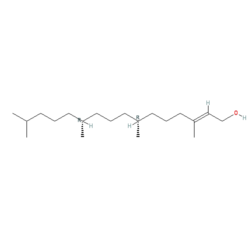 Cấu trúc hoá học của Phytol · Chemical structure of Phytol