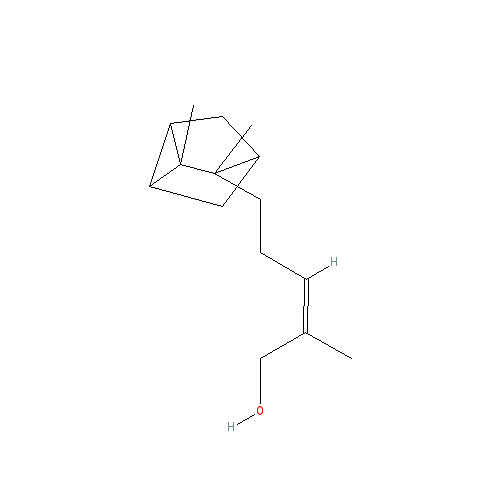 Cấu trúc hoá học của Santalol · Chemical structure of Santalol
