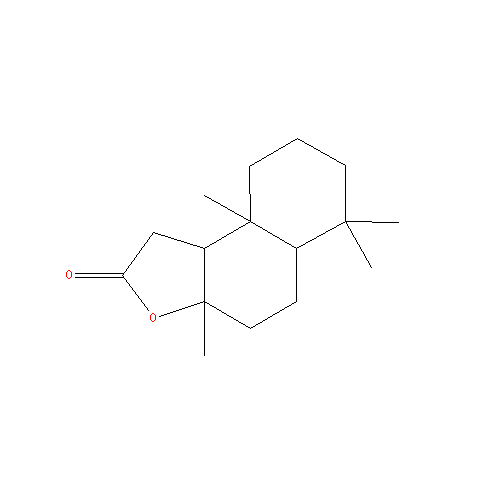Cấu trúc hoá học của Sclareolide · Chemical structure of Sclareolide