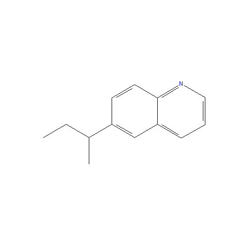 Cấu trúc hoá học của 6-sec-Butylquinoline · Chemical structure of 6-sec-Butylquinoline