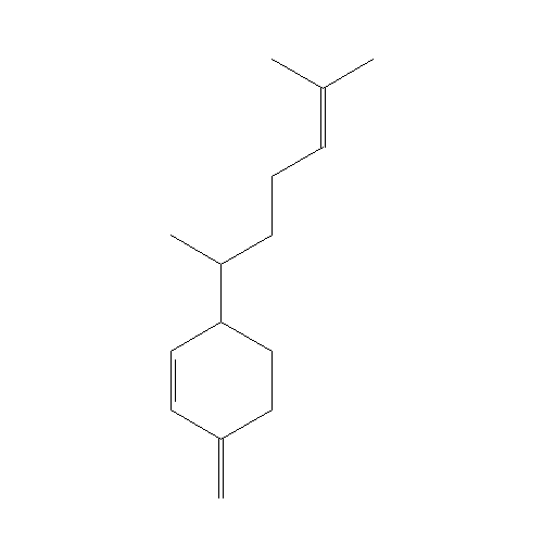 Cấu trúc hoá học của β-Sesquiphellandrene · Chemical structure of β-Sesquiphellandrene