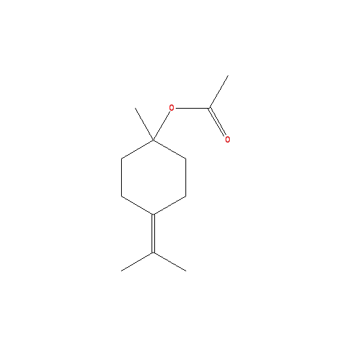 Cấu trúc hoá học của γ-Terpinyl acetate · Chemical structure of γ-Terpinyl acetate