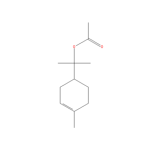 Cấu trúc hoá học của Terpinyl acetate · Chemical structure of Terpinyl acetate
