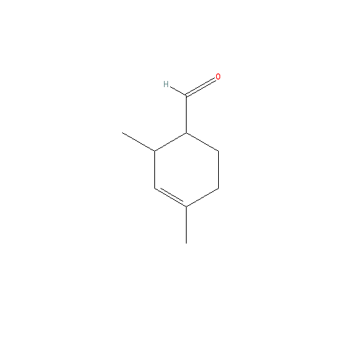 Cấu trúc hoá học của Triplal (2,4-dimethyl-3-cyclohexenecarboxaldehyde) · Chemical structure of Triplal (2,4-dimethyl-3-cyclohexenecarboxaldehyde)