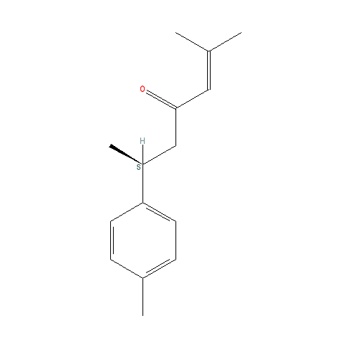 Cấu trúc hoá học của ar-Turmerone · Chemical structure of ar-Turmerone