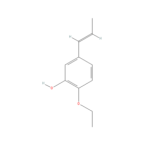 Chemical structure of Vanitrope (propenyl guaethol)