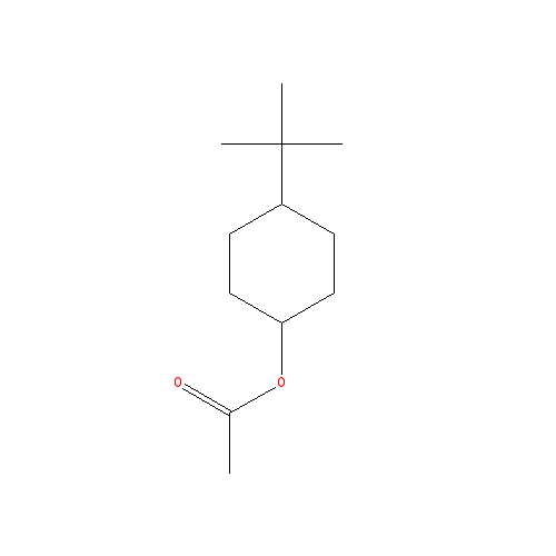 Cấu trúc hoá học của 4-tert-Butylcyclohexyl acetate · Chemical structure of 4-tert-Butylcyclohexyl acetate