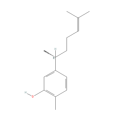 Cấu trúc hoá học của Xanthorrhizol · Chemical structure of Xanthorrhizol